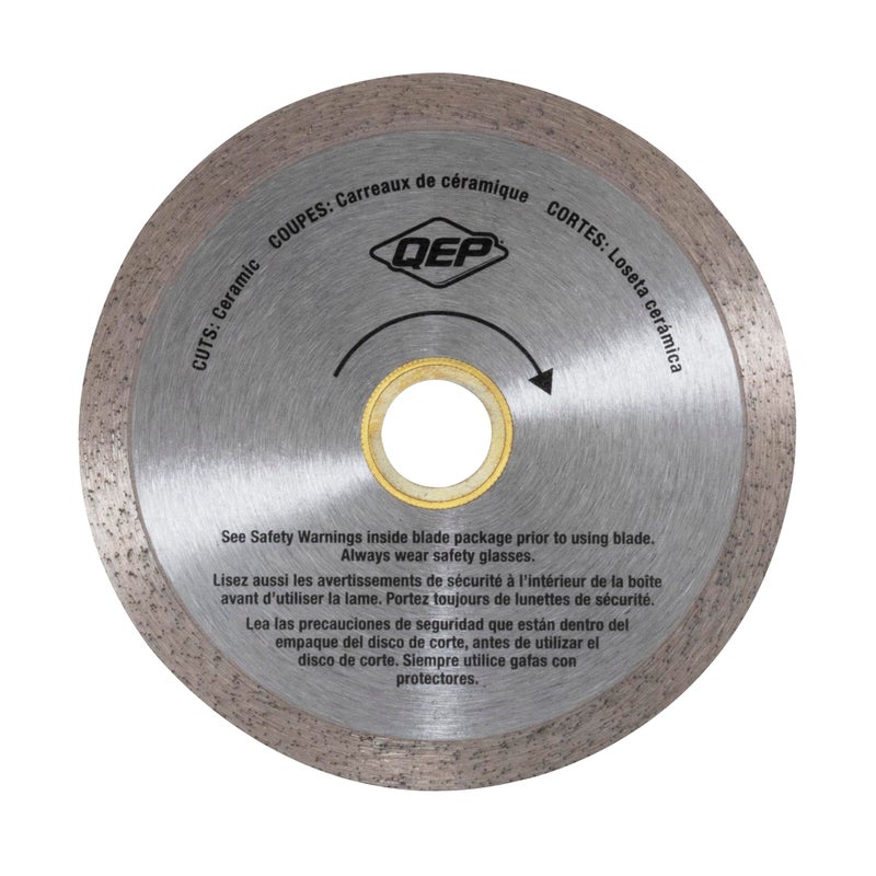 QEP 4" Continuous Rim Diamond Blade - For Wet Cutting of Ceramic Tile - Image 2